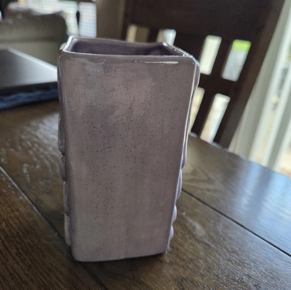 70s Styling Pottery Purple Pen/pencil Holder